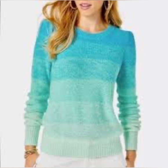 Lilly Pulitzer Olinia sweater ombré blue size Small - Picture 3 of 5